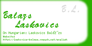 balazs laskovics business card